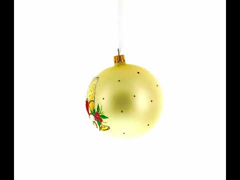 Adorno navideño de bola de cristal con forma de copa de boda de 4 pulgadas
