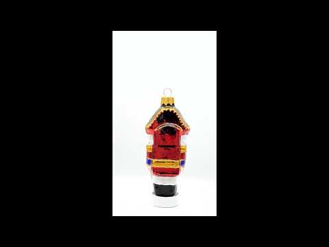 Classic and Whimsical Nutcracker Glass Christmas Ornament