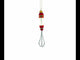 Culinary Whisk Blown Glass Christmas Ornament