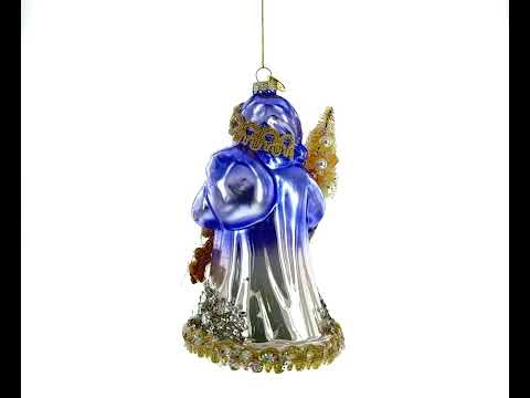 Did Moroz with Rope Glass Christmas Ornament