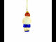 Boxer in Blue Costume Glass Christmas Ornament
