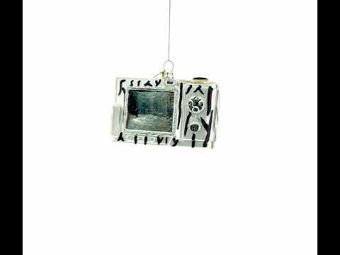 Classic Camera for Photography Enthusiasts Glass Christmas Ornament