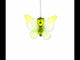 Enchanting Girl in Butterfly Costume Blown Glass Christmas Ornament