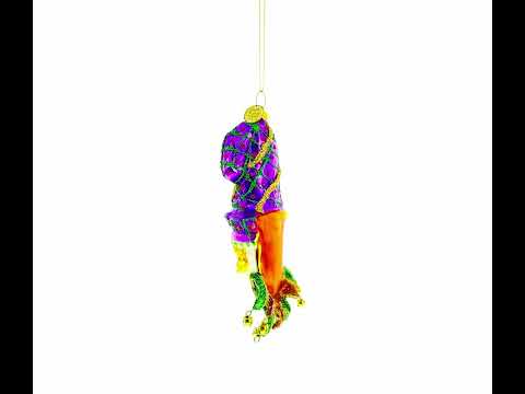 Mardi Gras Mask Glass Christmas Ornament