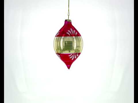 Vintage Tinsel Retro-Inspired Glass Christmas Ornament