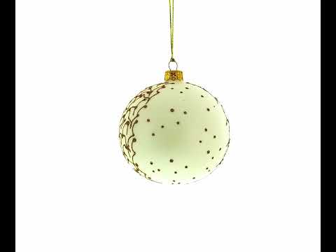 Two Bears in Love Glass Ball Christmas Ornament 4 Inches