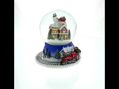 Moving Train Base Musical Christmas Water Snow Globe