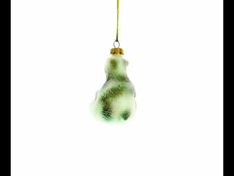 Weihnachtskugel aus Glas: Mutter Bär mit Jungem