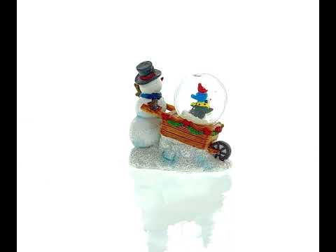 Schneemann, Pinguin und Kardinal Mini-Wasserschneekugel