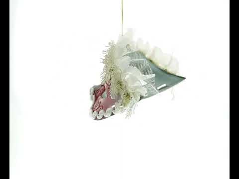 Whimsical Carnival Mask Glass Christmas Ornament