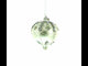 White Jewels on Silver Onion-Shape Finial Glass Ornament