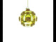 Jeweled Snowflakes Adorning a Golden Glossy Blown Glass Ball Christmas Ornament