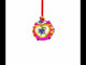 Roses on Pink Glass Ball Christmas Ornament 3.25 Inches