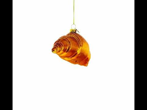 Croissant Glass Christmas Ornament