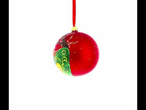 Geister- und Spukhaus-Glaskugel-Halloween-Ornament, 10 cm