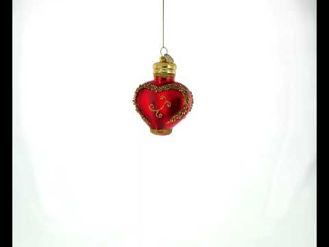 Elegante Weihnachtsdekoration aus Glas: Christbaumschmuck in Form eines Parfümflakons aus Glas