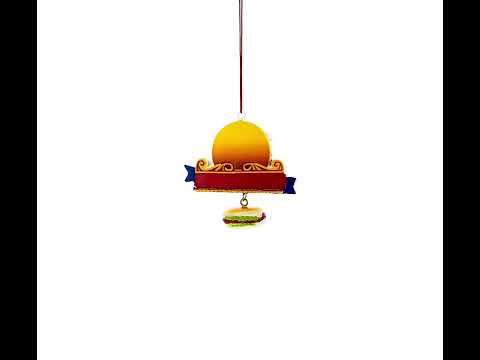 Chicago Skyline mit Hotdog-Weihnachtsbaumschmuck aus Kunstharz