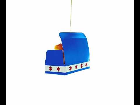 Chicago Style Hot Dog Blown Glass Christmas Ornament