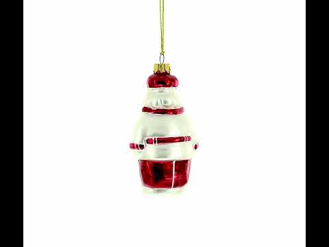 Santa the Cook Glass Christmas Ornament