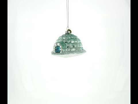 Igloo Glass Christmas Ornament