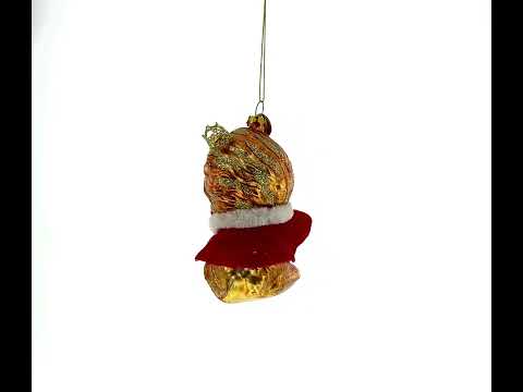 Regal Lion in Cape Glass Christmas Ornament