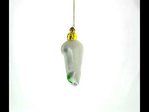 Las Vegas Casino with Playing Cards & Chips Glass Christmas Ornament