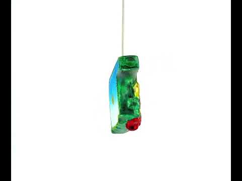 State of Oklahoma Symbols, USA Glass Christmas Ornament