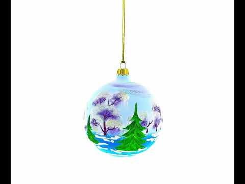 Adorno navideño de bola de cristal con forma de reno, bolsa de regalos, 4 pulgadas