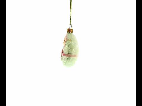 Newborn Baby Girl Glass Christmas Ornament