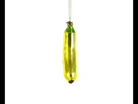 Adorno navideño de cristal con forma de plátano de 5,7 pulgadas