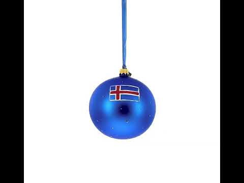 Hallgrimskirkja Church of Hallgrímur, Reykjavík, Iceland Glass Christmas Ornament
