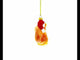 Squirrel with Star Glass Christmas Ornament