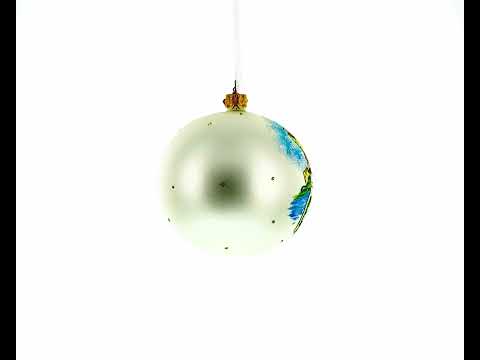 Adorno navideño de vidrio de herencia escocesa de 4 pulgadas