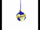 1903 Exquisite Royal Danish White Egg Glass Ball Christmas Ornament 3.25 Inches