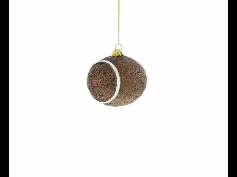 Adorno navideño de cristal con forma de balón de fútbol brillante
