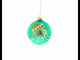 Ocean Jellyfish and Coral Teal Glass Ball Christmas Ornament