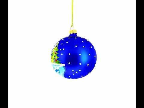 Adorno navideño de bola de cristal con forma de muñeco de nieve de 4 pulgadas