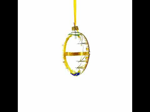 1909 Standard Yacht Royal Glas-Ei-Ornament, 4 Zoll