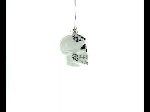 Tag der Toten Zucker Calavera Totenkopf Glas Weihnachtsschmuck
