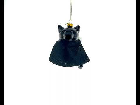 Superhelden-Katze – Weihnachtsschmuck aus Glas