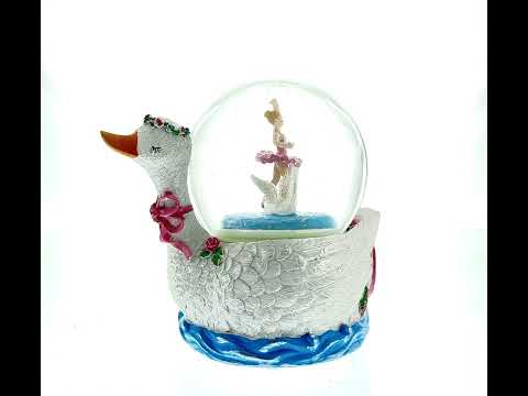 Ballerina and Graceful Swan Musical Glitter Water Globe