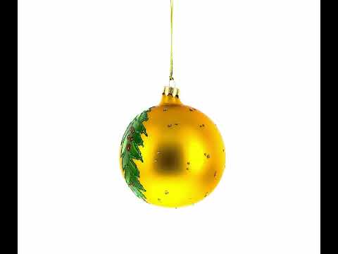 Baseball Player in Mid-Swing Glass Ball Christmas Sports Ornament 4 Inches