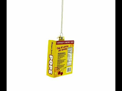 Frozen Popsicle Box Glass Christmas Ornament