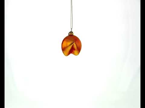 Fortune Cookie Delight Glass Christmas Ornament