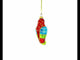 Vibrant Parrot Glass Christmas Ornament