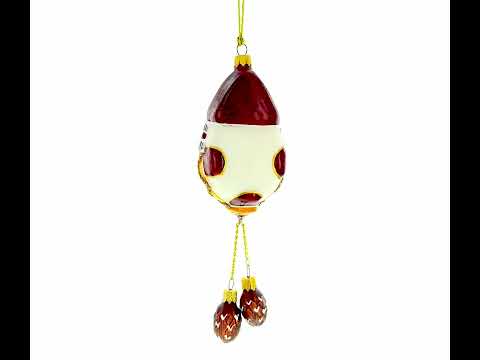 Traditional German Cuckoo Clock Glass Christmas Ornament