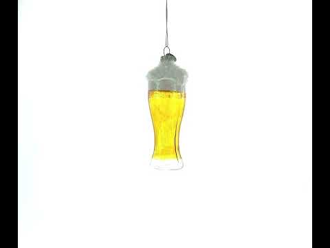 Frothy Pint of Ale Glass Christmas Ornament