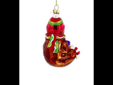 Faultier mit Becherglas-Weihnachtsschmuck
