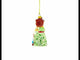Mother Bear and Cub in Traditional Dress Glass Christmas Ornament