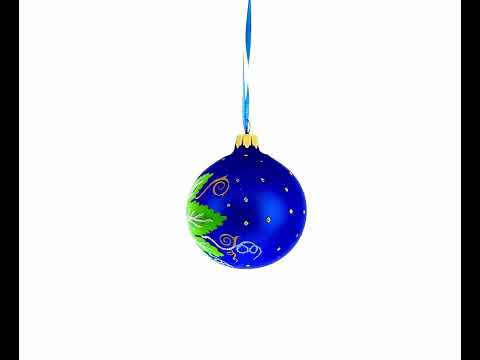 Adorno navideño de bola de cristal con forma de botella de vino blanco de 3,25 pulgadas